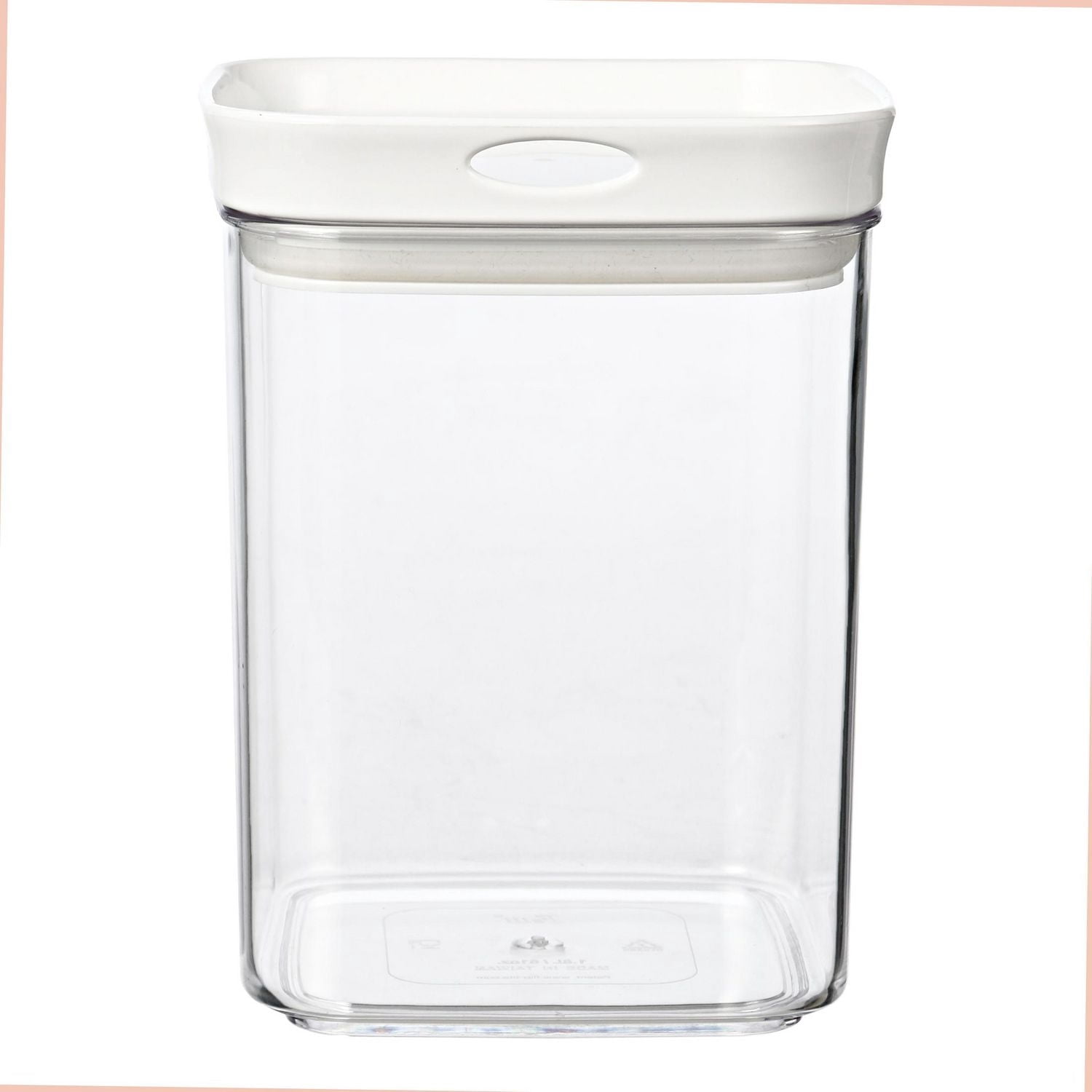 Mainstays 1.7 L Clear Food Storage Canister with White Lid