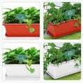 thumbnail image 3 of ziyahihome Pot de Plantation Maison Jardin Plateau pour Plantes Trou de Drainage Jardinière pour Légumes et Fleurs Pot de Plantation Rectangulaire 3 Pcs Pot de Plantation en Résine, 3 of 9