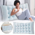 thumbnail image 1 of Soft Supportive Reading Pillow for Bed and Sofa Comfortable Backrest Cushion with Long Body Design Ideal Headboard Support, 1 of 5