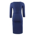 thumbnail image 5 of TIMIFIS Robe Moulante de Maternité pour Femme Froncée sur le Côté Robe à Manches 3/4 pour Usage Quotidien Été Décontractée Unie Mini Robes - Printemps/été, 5 of 5