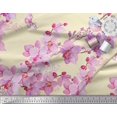 thumbnail image 3 of Soimoi Satin Silk Fabric Bird & Orchids Flower Fabric Prints By Yard 42 Inch Wide, 3 of 3