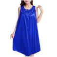 thumbnail image 1 of Tqcoqu Women's Round Neck Solid Color Loose And Comfortable Plus Size Home Skirt, 1 of 2