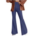 thumbnail image 1 of Plebaso Pantalon Évasé Taille Haute pour Femmes Extensible Mince Legging Décontracté d'Entraînement Bootcut Pantalon de Yoga pour Femmes, 1 of 6