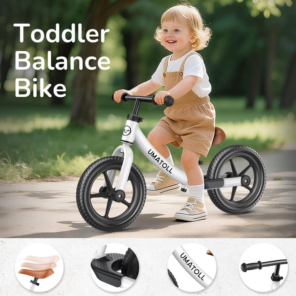 Umatoll Draisienne pour enfants dès 1 an, jouet 12-24 mois, vélo d'apprentissage bébé avec panier, cadeau anniversaire 1 an (rose