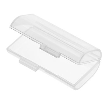 Boîte de Rangement Transparente Portable en Plastique Rigide pour Piles, Support pour 4 x Piles AAA (Sans Pile)