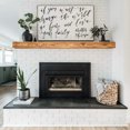 thumbnail image 3 of Luxe Surface 82 inch Floating Shelves Burn Color Wood Fireplace Mantel, 3 of 6