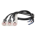 thumbnail image 1 of Interrupteur de Guidon de Moto LED en Acier Inoxydable Imperméable pour Phare de Klaxon Spot LampLeft, 1 of 14