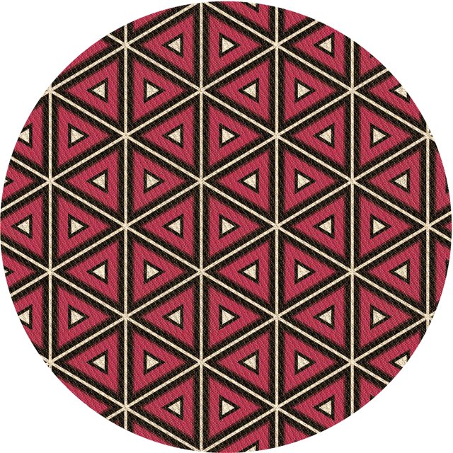 Ahgly Company Tapis Rond Lavable en Machine Intérieur Transitionnel Marron Sienne, 8 Pieds Rond