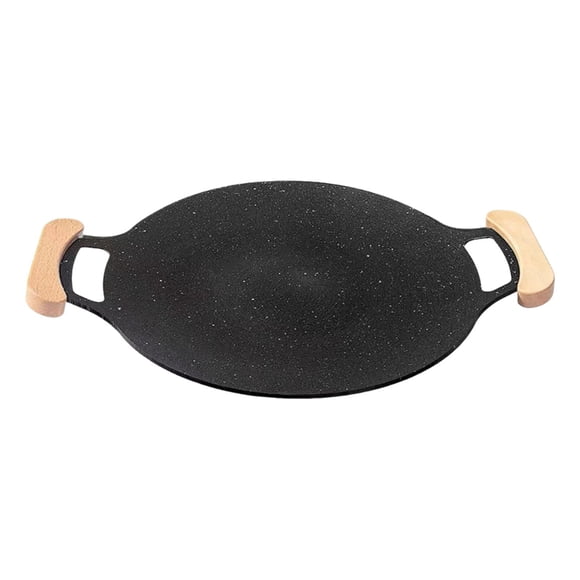 Lipstore Poêle-Gril Coréenne pour BBQ, Surface de Cuisson Électrique, Grillade Extérieure pour VR, Friture, Pique-Nique 34 cm