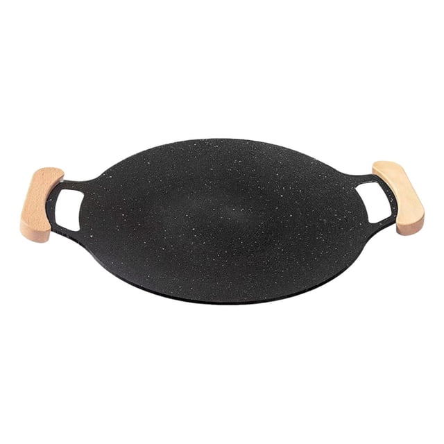 Siruishop Korean BBQ Grill Pan Electric Cooktop Outdoor Grilling for Rvs Frying Picnic 38cm