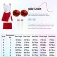 thumbnail image 5 of Oyolan Filles Enfants Ensemble 4 Pcs Costume de Cheerleading avec Shorts Pompons Chaussettes Ensemble Robe de Danse de Lycée Tenue de Cheerleader B Rouge 8, 5 of 5