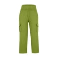 thumbnail image 4 of GreatBaby Girls Solid Color Cargo Jogger Pants Multi-Pocket Trousers with Drawstring Kids Casual Fall Spring Everyday Bottoms, 4 of 6