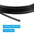 thumbnail image 4 of Unique Bargains 16.4 Feet Picture Hanging Wire, Coated Cable 304 Stainless Steel Rope Black 0.2' Dia., 4 of 6