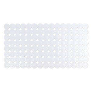 Puck White PVC  Bath Mat Recycled size 27x14