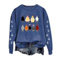 thumbnail image 1 of Kcodviy Femmes Décontracté Manches Longues Tenue Extraterrestre Femmes Chandails à Col Rond Manches Longues Confortable Chic Chandail en Molleton Poulet Graphique Imprimé Chandail Actif en Molleton Femmes Chandails Haut Blouse, 1 of 4