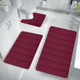 thumbnail image 4 of EQWLJWE Summer Savings!Bathroom Rugs Sets 3 Piece Memory Foam,Soft Absorbent Memory Foam Bath Mats Set,Dry Fast Bath Mat,Machine Washable Bath Rug Set for Bathroom, 4 of 9