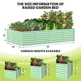 thumbnail image 1 of GloryStar Raised Garden Bed, Heavy Duty Galvanized Steel Planter Box, Open Bottom for Outdoor Flower & Vegetable Gardening – Safety Edge & Glove Included, 1 of 9