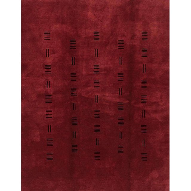 Ahgly Company Tapis d'Intérieur Rectangulaire Abstrait Rouge, 5 Pieds x 7 Pieds
