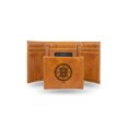 thumbnail image 1 of Boston Bruins  Laser Engraved Brown Trifold Wallet, 1 of 1