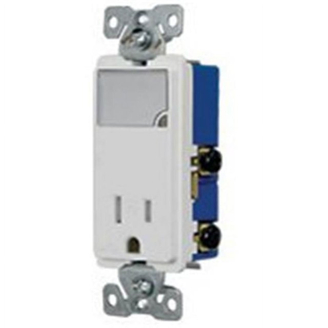 Cooper Wiring TR7735W-K-L Nightlight & Receptacle, White
