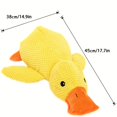 thumbnail image 2 of 1pc Large Duck Design Pet Grinding Teeth Squeaky Plush Toy, Durable Chew Toy For, 2 of 4