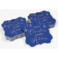 thumbnail image 4 of Inkdotpot Pack Of 100 Merry Christmas & Happy Text Paper Tags DIY Craft Bracket Shape Real Rose Gold Foil Hang Tags, 4 of 7