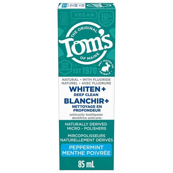 Tom’s of Maine Dentifrice Nettoyant en Profondeur, Blanchissant, 113 g