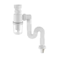 thumbnail image 1 of Universal Sink Drain Pipe Kit - Anti-Siphon Bottle Trap for Bathroom Sink, White, 1 of 6