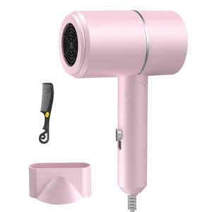 Yatlte Séchoir à cheveux ionique, sécheur à cheveux pliable poignée de voyage, sécheuse ionique négatif moteur pour le séchage rapide, compact faible bruit Pas de dommages à la chaleur Séchoir pour cheveux, parfait pour le voyage / cadeau