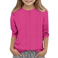 thumbnail image 3 of Bwiyojiz Tailles Mode 110-160 T-Shirt/chemise pour Enfants Uni Manches 3/4 Col Rond, 3 of 5