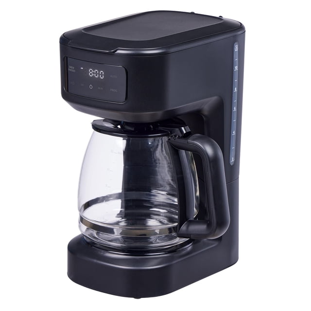 Mainstays Programmable 12 Cup Coffee Maker with Touchscreen, Black