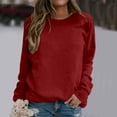 thumbnail image 2 of SNKSDGM Chandail à Col Rond pour Femmes Chandails Courts pour Femmes Femmes Quotidien Maison Extérieur Entraînement Manches Longues T-Shirt Col Rond Haut Chandail Imprimé Blouse de Rue Mode Urbaine L, 2 of 5