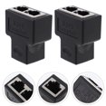 thumbnail image 4 of KAKOWELY RJ45 Splitter Connectors 2pcs Ethernet Splitter Cable Adapter RJ45 Ethernet Cable Splitter Adapter1.65"X1.38"X0.79", 4 of 4