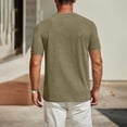 thumbnail image 2 of Besolor T-Shirt d'Été pour Homme à Manches Courtes, Col Rond Classique, T-Shirts Décontractés, Couleur Unie, Hauts Basiques, 2 of 5