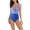 Blue, variant on Birdeem Womens Contrast Color Stripe Camisole Backless Bikini One-Piece Swimsuit