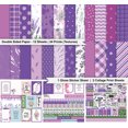 thumbnail image 2 of Inkdotpot Twist In Basics Collection Papier de Scrapbooking Double Face, Trousse de Papier Cartonné 12"x12 Pouces Paquet de Papier pour Fabrication de Cartes avec Feuille d'Autocollants - 16 Pages - Lavande et Lilas, 2 of 4