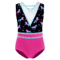 thumbnail image 1 of TSSOE Justaucorps de Gymnastique pour Filles Ballet en Strass Unitard une-Pièce Biketards Sport Activewear Cheval 16, 1 of 3