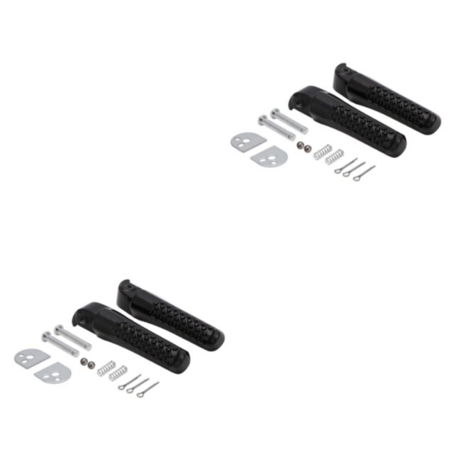 Maytalsory 2pieces Stay Secure On Motorcycle With Anti Slide Footrests Durable And Safe black 2Set