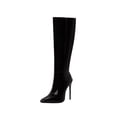 thumbnail image 2 of EGNMCR Knee High Boots Fashion Autumn Winter High Heel Pointed Side Zipper Lady High Boots, 2 of 9