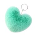 thumbnail image 3 of Heart Shape Hair Pendant Handbag Decor Keychain Key Buckle Ring Shoulder Bag Hanging Ornaments, 3 of 4