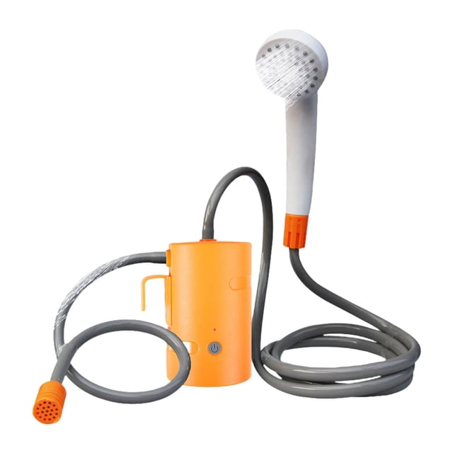 S SERENABLE Douche Extérieure Portable Pompe de Douche de Camping pour Voyage Randonnée Orange Sans Télécommande