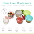 thumbnail image 3 of Melii Glass Baby Food Storage Jars with Lids for Infants, Toddlers and Children, 2 oz / 59 ml - 6 piece set, 3 of 7