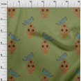 thumbnail image 2 of oneOone Polyester Lycra Fabric Leaves|Bird & Floral Block Print Sewing Fabric BTY 56 Inch Wide, 2 of 4