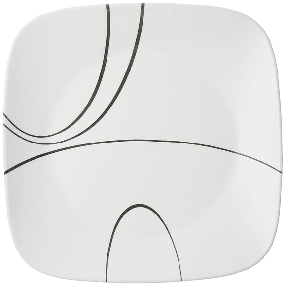 Corelle Square Simple Lines Dinner Plate Set, 6 Pack