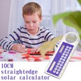 thumbnail image 1 of 3-in-1 10cm Solar Ruler Calculator Multifunctional Large Display Screen Mini Solar Card Ruler Calculator, 1 of 4