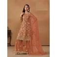 thumbnail image 2 of Wedding Party Wear Kurti Palazzo Dress, All Size Straight Kurta with Sharara, 2 of 5