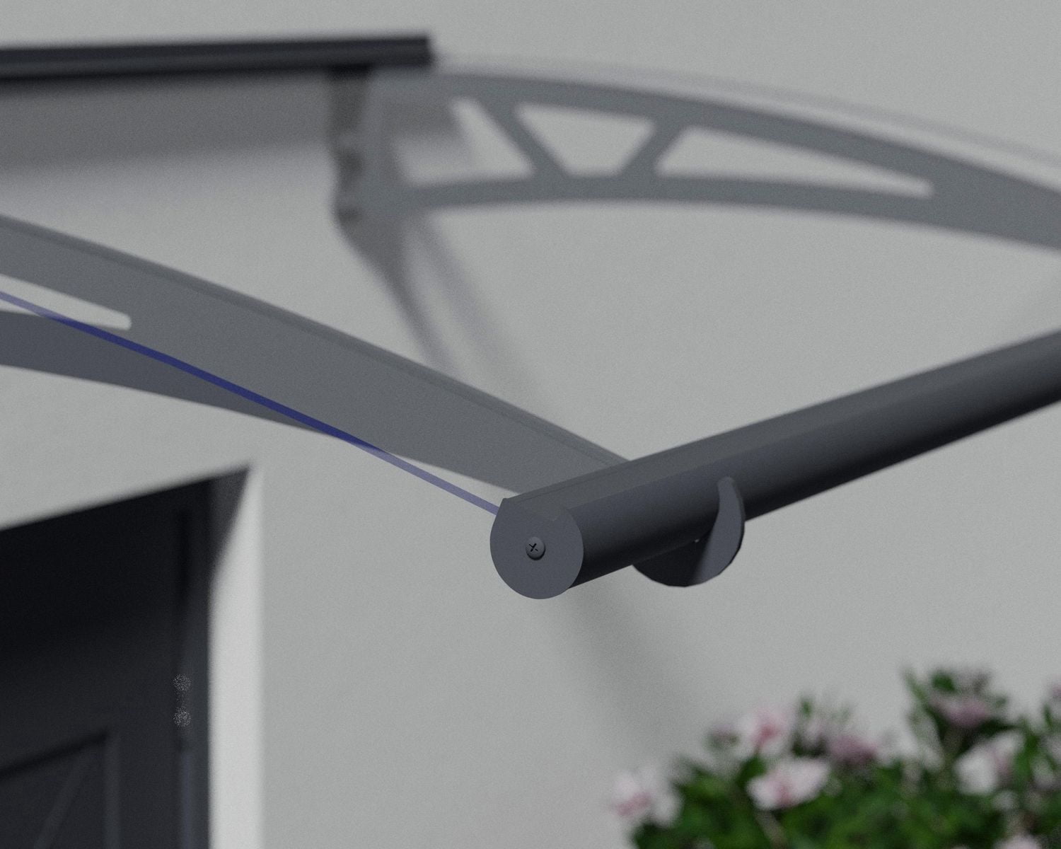 CANOPIA by PALRAM Altair 3 ft. x 9 ft. Door Awning Kit - Grey