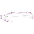 thumbnail image 4 of vidaXL Monitor Stand White 60x35x8 cm Tempered Glass and Metal, 4 of 5