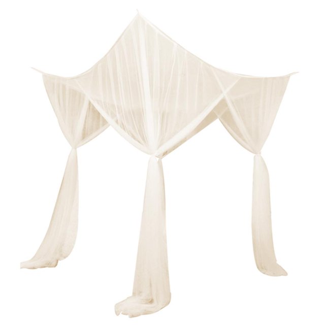 Moustiquaire de Draperie pour Lit à 4 Montants Conçue pour Lits Simples Ou Simple, avec un design Classique d'Ouvertures Européennes. Fabriquée en Tissu Maillé de polyester Fin avec de Minuscules Trous pour Protéger contre les Mouches et les Morsures. la Canopée Est Présentée sous une Conception Douce et Fluide avec Quatre Côtés Drapés, Convient à une Utilisation Intérieure Ou Extérieure, Y Compris le camping. Comprend 4 Ancres et 4 Crochets à Hélice pour une installation Facile. Dimensions : 210x190x240cm (82.7x74.8x9.4 Pouces