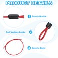 thumbnail image 3 of Uxcell Vinyl Coated Stainless Steel Cable with Loops, Flexible Wire Rope Security Chain Lanyard Lock for Outdoor Lighting Red 1/8" 1.6ft, 3 of 7